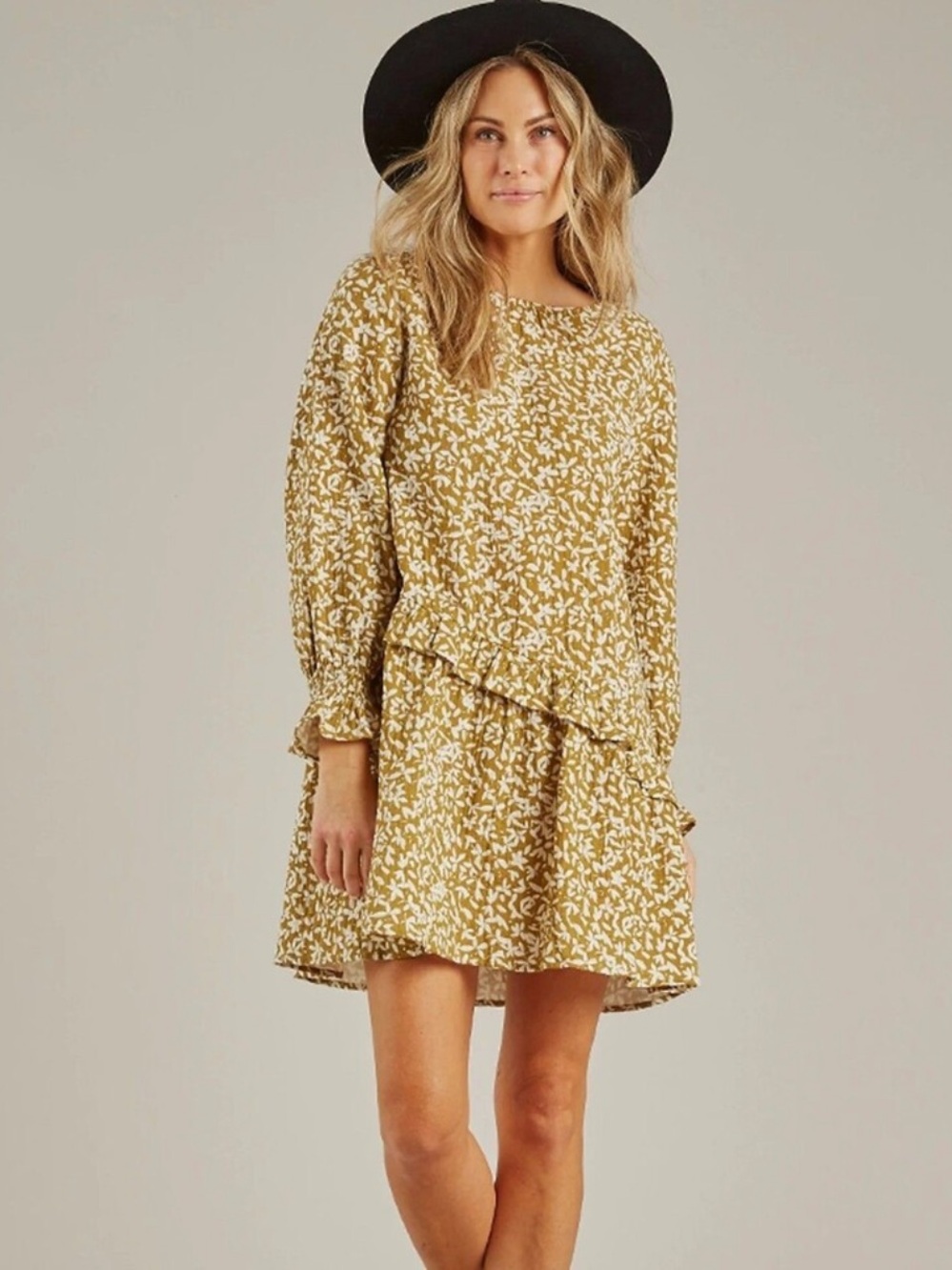Rylee + Cru Hazel ditsy floral ruffle dress